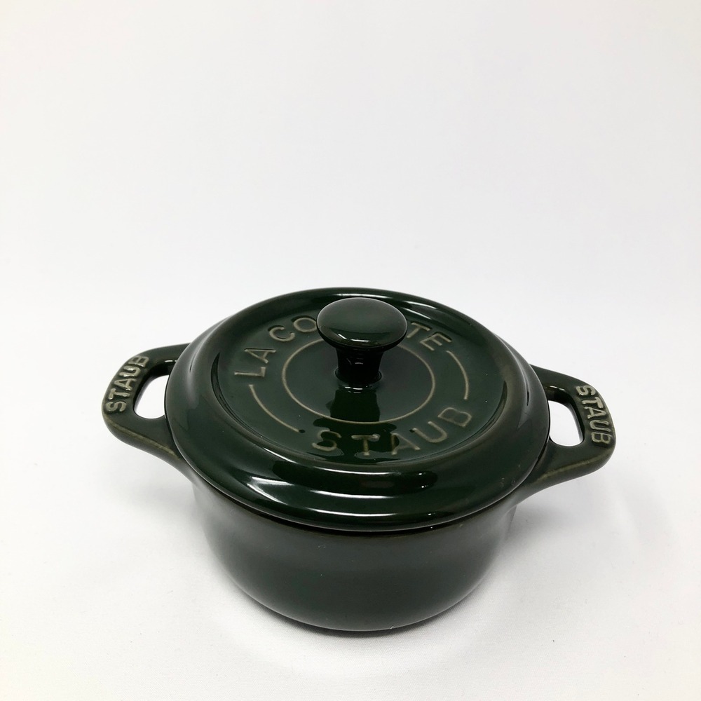 STAUB La Cocotte Mini Dutch Oven Casserole Stoneware Bakeware Forest Green